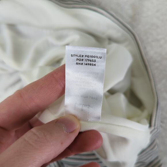 Lulu's Trendy Match White Striped Ribbed Two-piece Midi Dress Tank Knit Sz Large - Picture 12 of 12